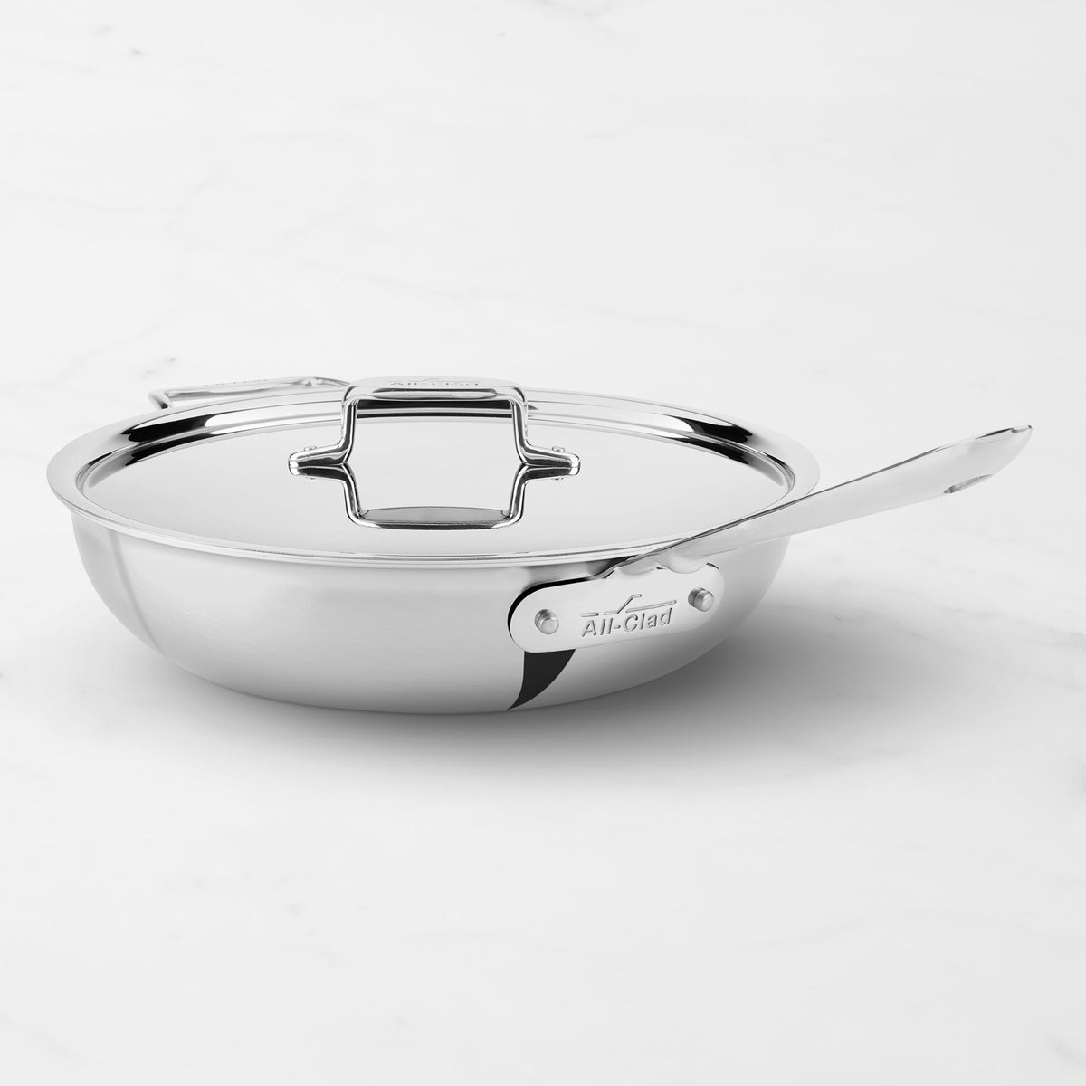 All-Clad D5 Brushed Stainless-Steel Weeknight Pan, 4-Qt.,,