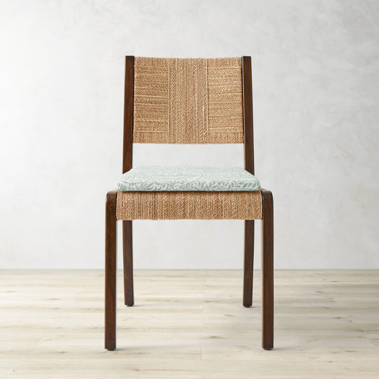 Alvares Side Chair Cushion,Morris and Co.\, Larkspur\, Sage,