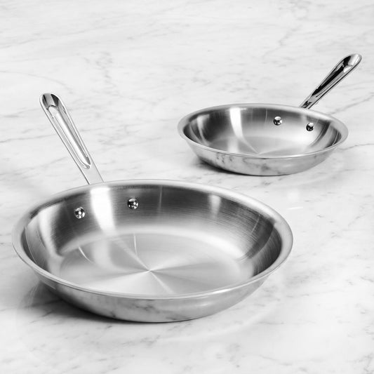 All-Clad D3 Tri-Ply Stainless-Steel Fry Pan Set,8" & 10",