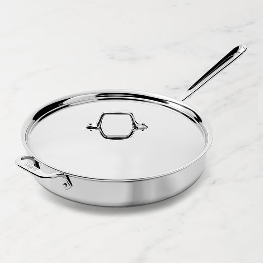 All-Clad D3 Tri-Ply Stainless-Steel Sauté Pan, 6-Qt.,,