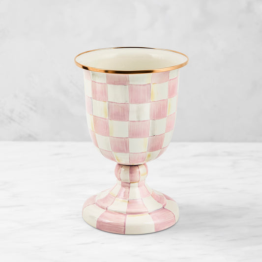MacKenzie-Childs Rosy Check Pedestal Vase,,WSNOADS