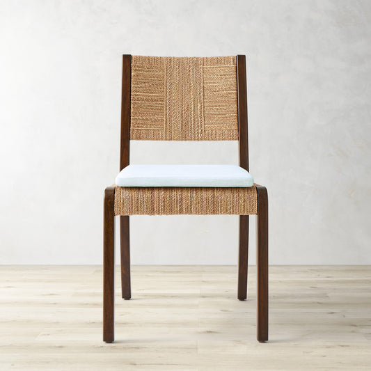 Alvares Side Chair Cushion,Sunbrella Performance Canvas\, Light Blue,
