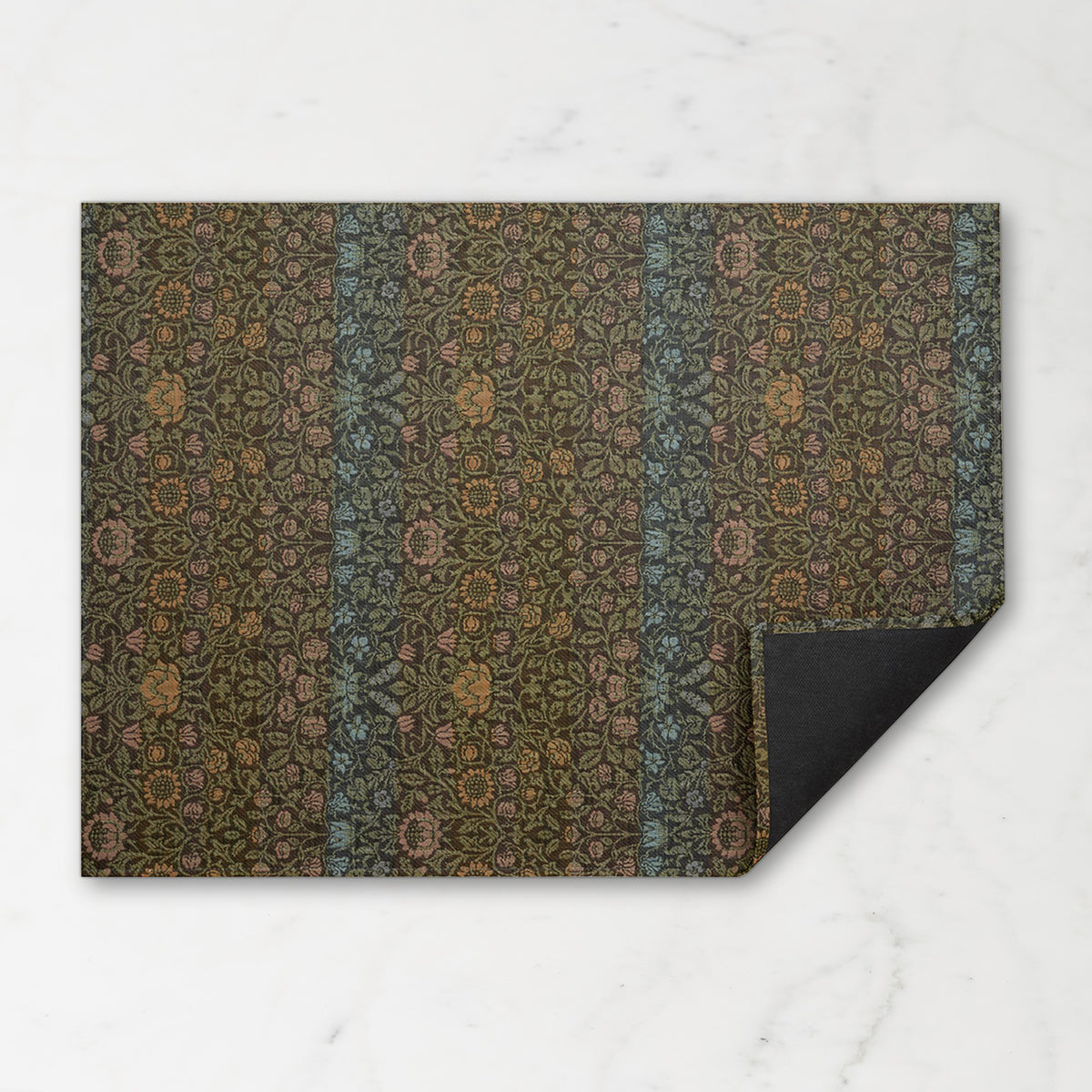 Chilewich x William Morris Woven Rug,23x36 Dark Multi,