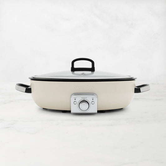 GreenPan Elite Ceramic Nonstick Electric Everyday Skillet,Cloud Cream,