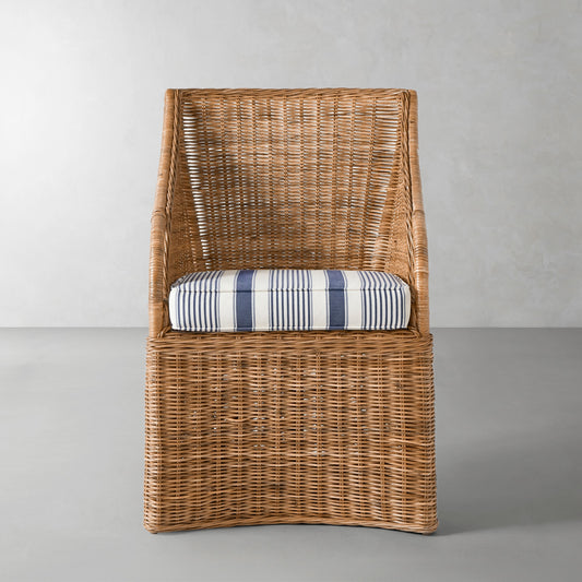 Farallon Armchair Cushion,Georgia Stripe\, Navy,