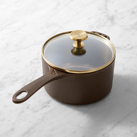 Smithey Seasoned Cast Iron Saucepan, 1-Qt.,,WSNOADS