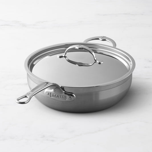 Hestan ProBond Forged Professional Clad Stainless-Steel Essential Pan,with Helper Handle\, 5-Qt.,