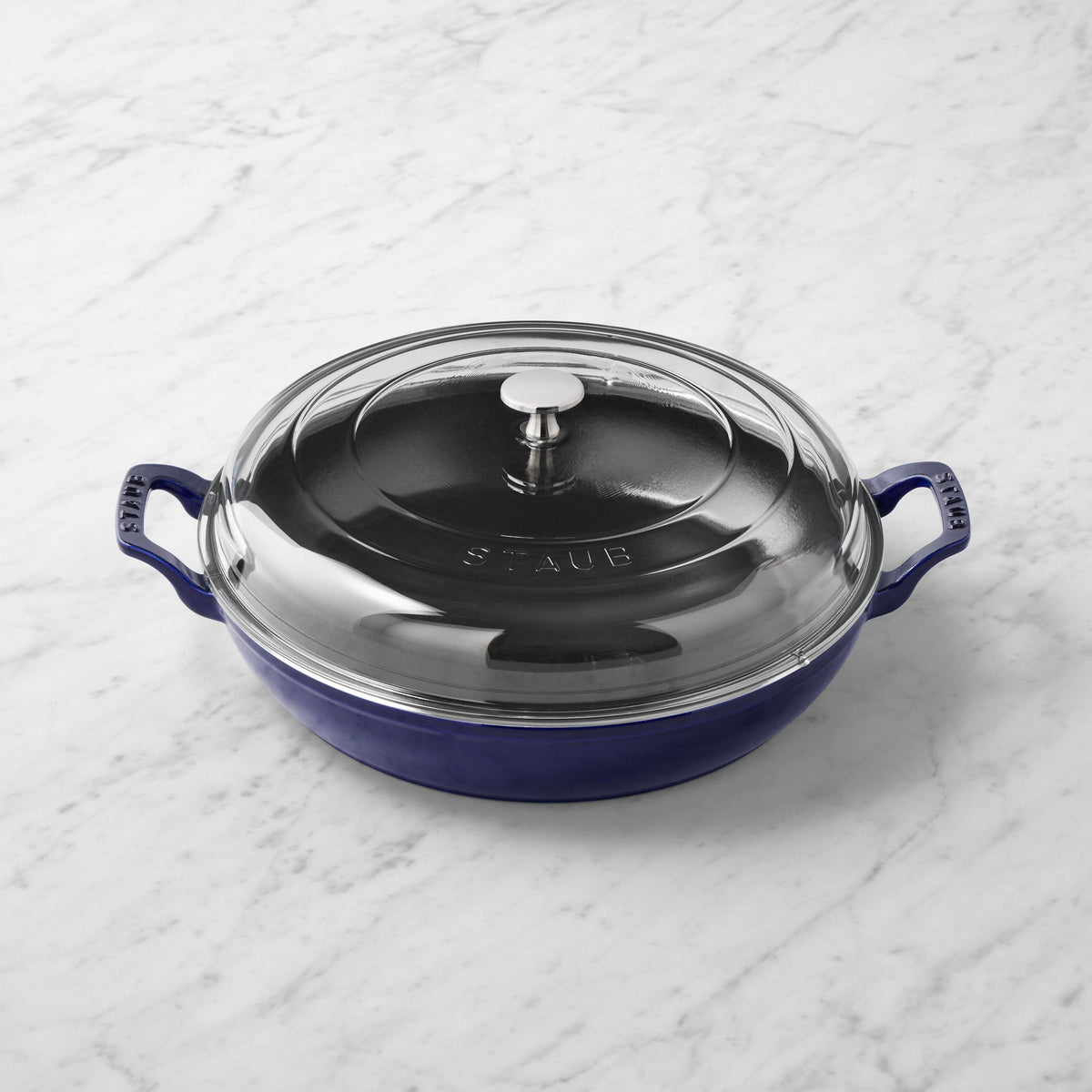 Staub Enameled Cast Iron Everything Braiser, 3.5-Qt.,Sapphire,