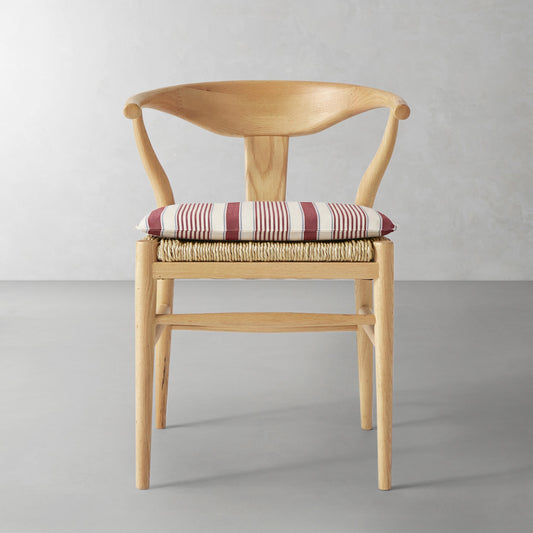 Baldwin Armchair Cushion,Georgia Stripe\, Red,