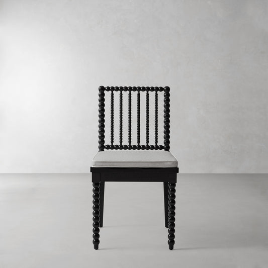 Spindle Dining Side Chair Cushion,Sunbrella Performance Canvas\, Granite,