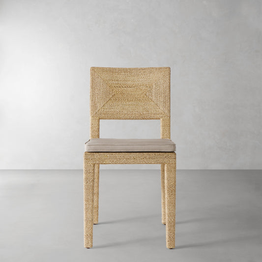 Point Reyes Side Chair Cushion,Sunbrella Performance Canvas\, Flint,
