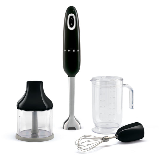 SMEG Retro Hand Blender with Accessories,Black,