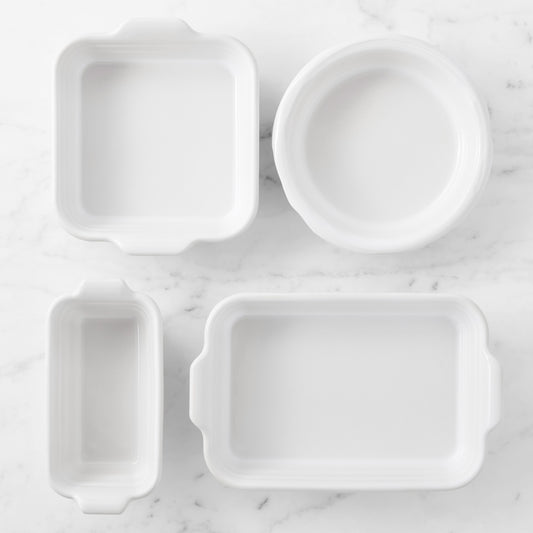 Emile Henry French Ceramic Potter Collection, Set of 4,white,