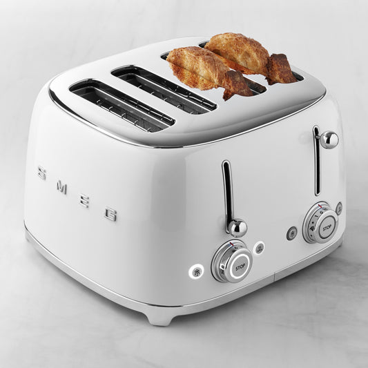 SMEG 4x4 4-Slice Toaster,White,