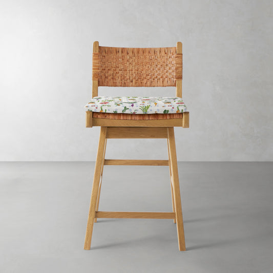 Sullivan Swivel Counter Stool Cushion,Farmer's Market\, Multi,