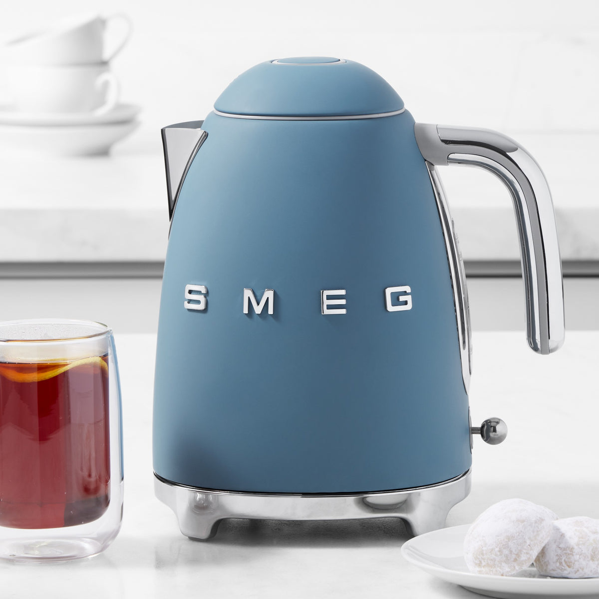 SMEG Electric Kettle,Matte Fog Blue,