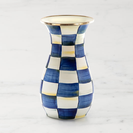 MacKenzie-Childs Royal Check Tall Vase,,WSNOADS