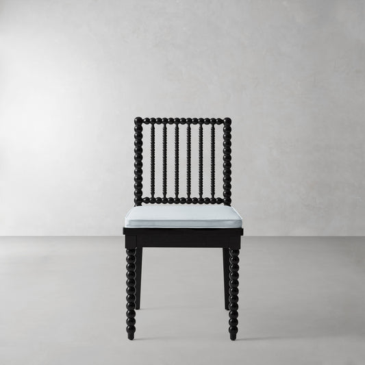 Spindle Dining Side Chair Cushion,Sunbrella Performance Canvas\, Light Blue,