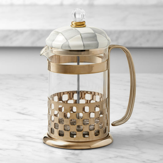 MacKenzie-Childs Sterling Check French Press,,WSNOADS