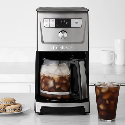 Cuisinart PerfecTemp Programmable Coffee Maker with Glass Carafe & Over Ice, 14-cup,Stainless Steel,