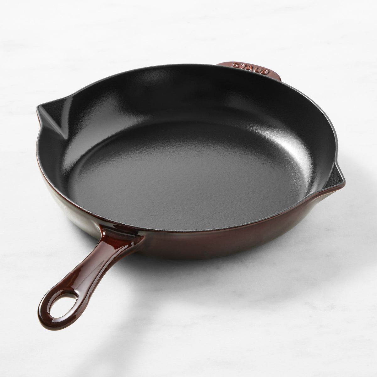 Staub Enameled Cast Iron Fry Pans,Grenadine,Pan\, 10"