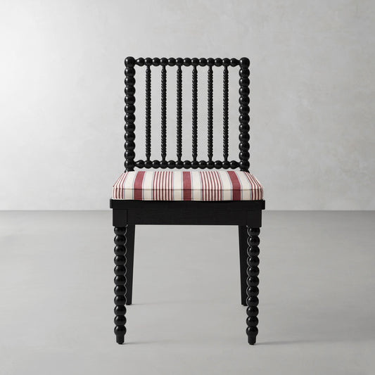 Spindle Dining Side Chair Cushion,Georgia Stripe\, Red,