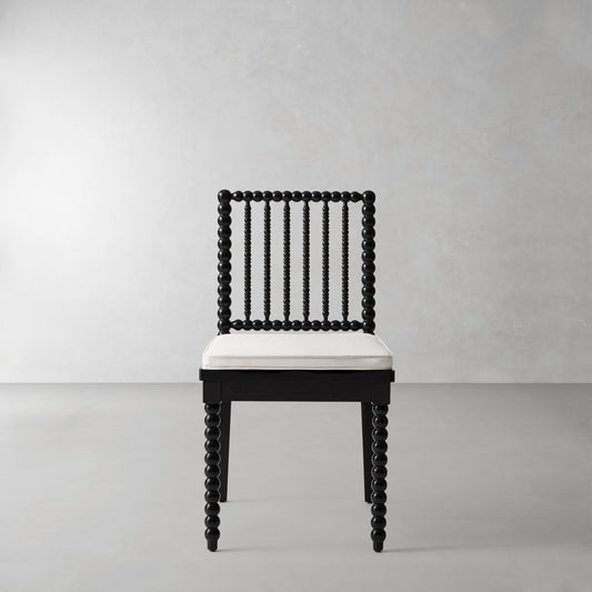 Spindle Dining Side Chair Cushion,Sunbrella Performance Canvas\, Canvas,
