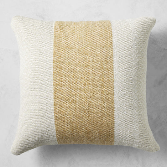 Center Stripe Outdoor Pillow Cover,Khaki,