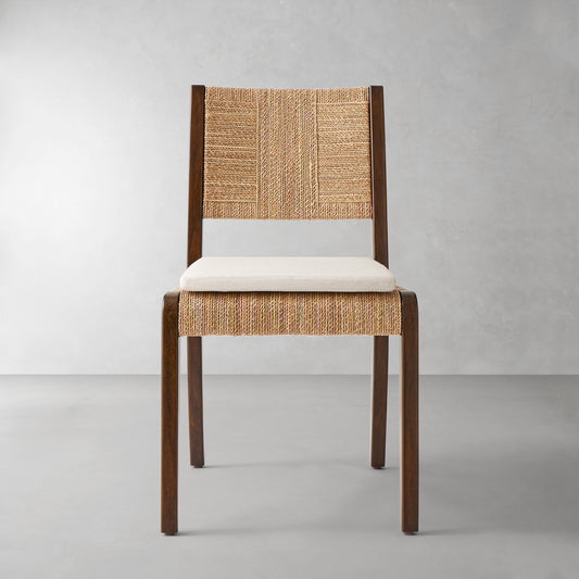Alvares Side Chair Cushion,Sunbrella Performance Canvas\, Canvas,