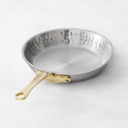 Mauviel M'Elite B Hammered Stainless-Steel Fry Pans,Pan\, 8",