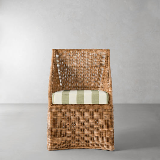 Farallon Armchair Cushion,Basketweave Cabana Stripe\, Pistachio,