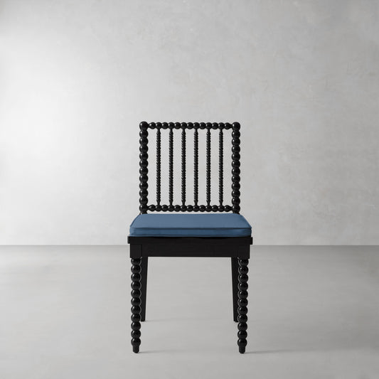 Spindle Dining Side Chair Cushion,Sunbrella Performance Canvas\, Marine Blue,