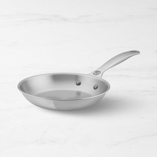Le Creuset Signature Stainless-Steel Fry Pan, 12",8",