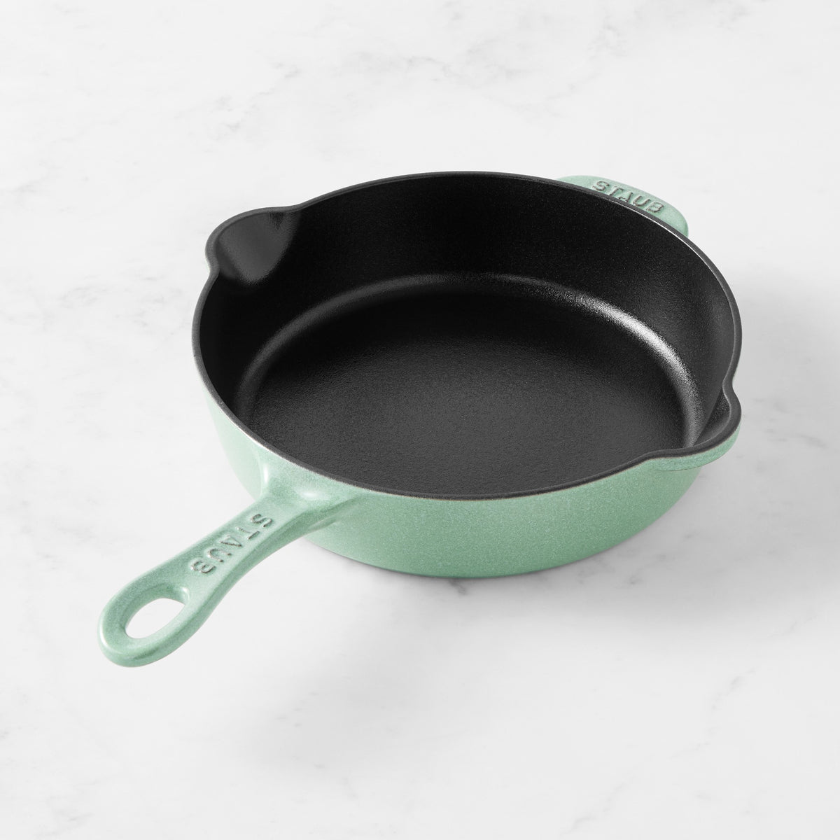 Staub Enameled Cast Iron Traditional Deep Skillet,Sage,8.5"