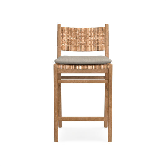 Sullivan Counter Stool Cushion,Sunbrella Performance Canvas\, Flint,