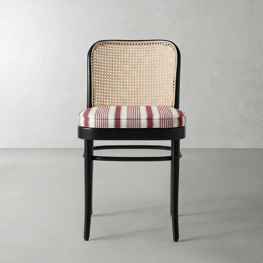 Ton 811 Side Chair Cushion,Georgia Stripe\, Red,
