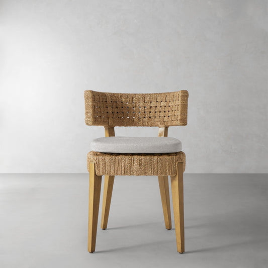 Santorini Side Chair Cushion,Sunbrella Performance Canvas\, Granite,