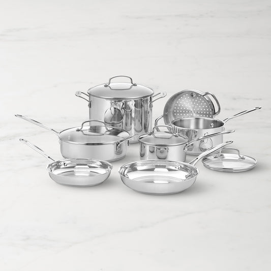 Cuisinart Chef's Classic Stainless Steel 11-Piece Cookware Set,,