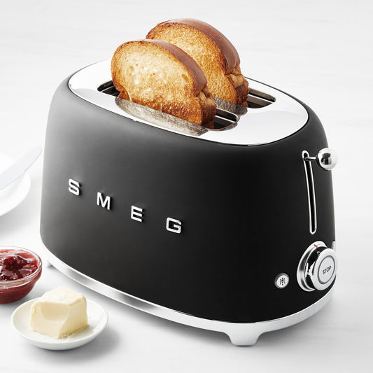 SMEG 2-Slice Toaster,Matte Black,