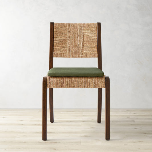 Alvares Side Chair Cushion,Sunbrella Performance Canvas\, Fern,