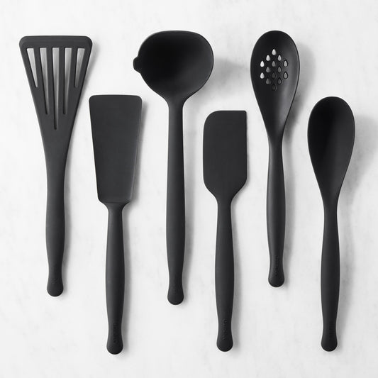 GreenPan Premiere Silicone Tools, Set of 6,Black,