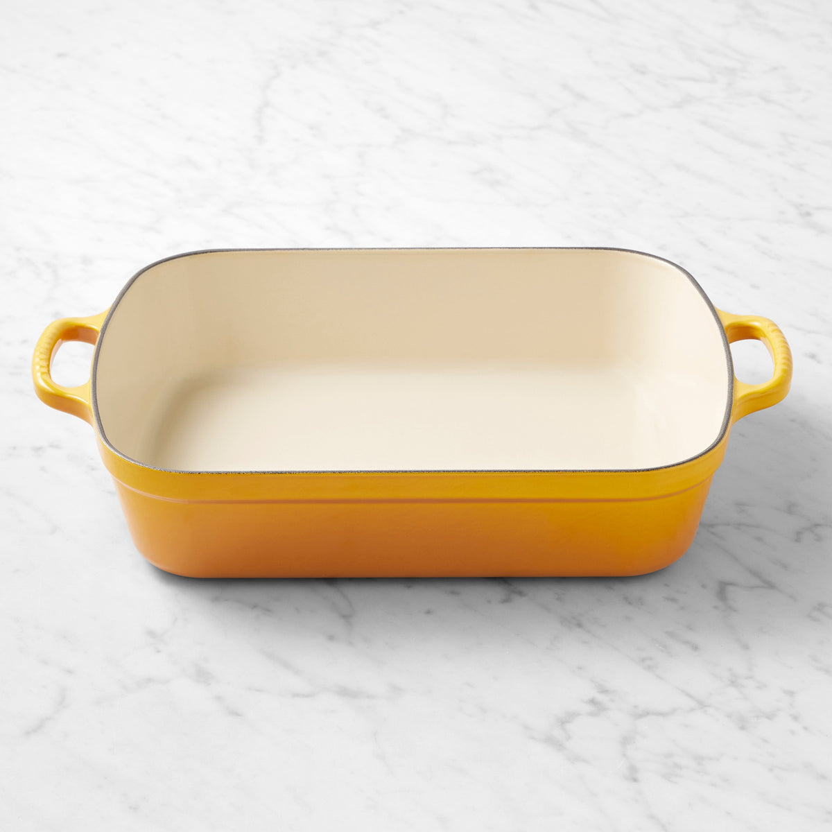 Le Creuset Signature Enameled Cast Iron Rectangular Roasting Pan, 5.25-Qt.,Nectar,