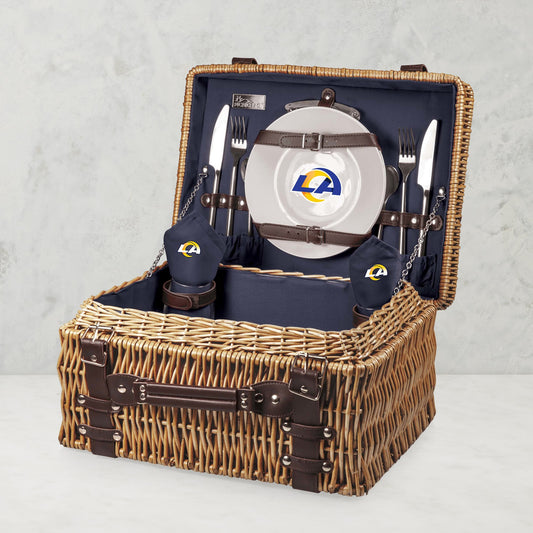 NFL Champion Picnic Basket,Los Angeles Rams,Los Angeles Rams in Navy Blue