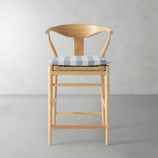 Baldwin Counter Stool Cushion,Georgia Stripe\, Red,