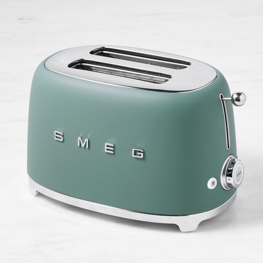 SMEG 2-Slice Toaster,Matte Jade Green,