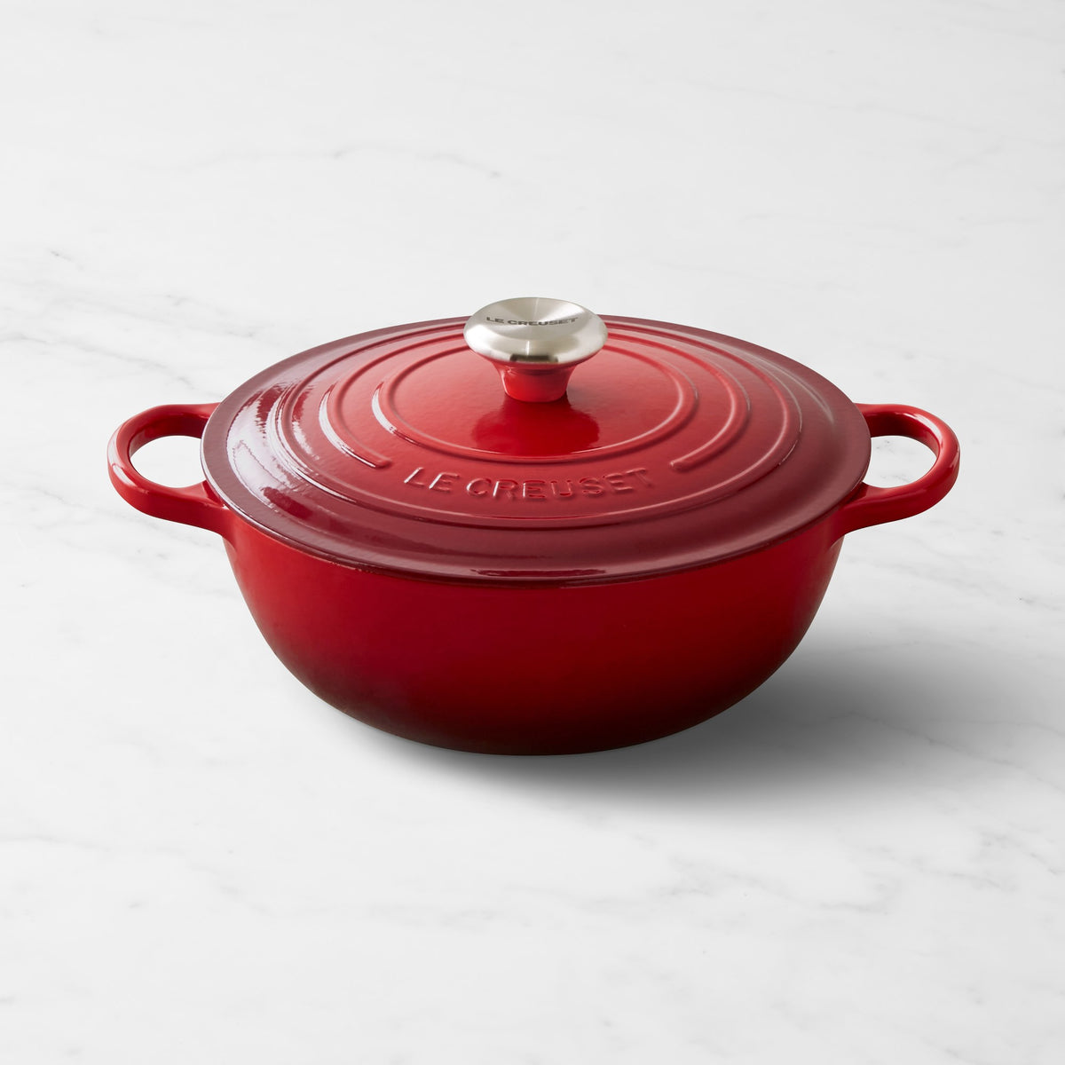 Le Creuset Signature Enameled Cast Iron Soup Pot, 4.5-Qt.,Red,
