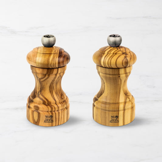 Peugeot Bistro Chef Salt & Pepper Mills, 4",Olivewood,Olivewood