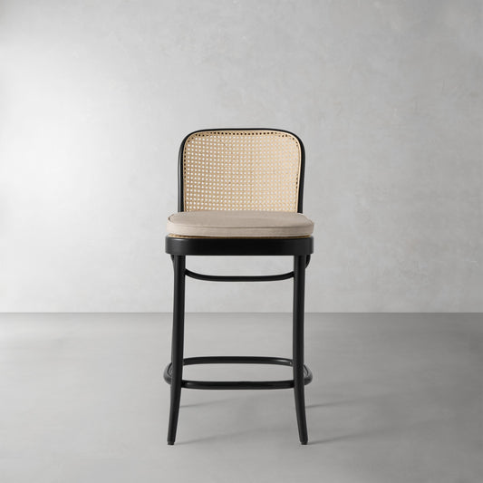 Ton 811 Counter Stool Cushion,Sunbrella Performance Canvas\, Flint,