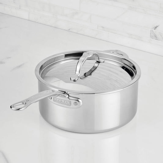 Hestan ProBond Luxe Professional Clad Stainless-Steel Saucepan,4-Qt.,