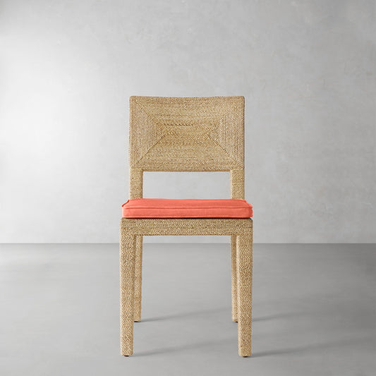 Point Reyes Side Chair Cushion,Sunbrella Performance Canvas\, Persimmon,